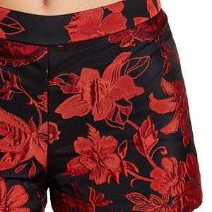 alice + olivia Marisa Jacquard Floral Zip Shorts